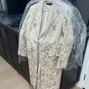 Anne Klein Beige Floral Coat